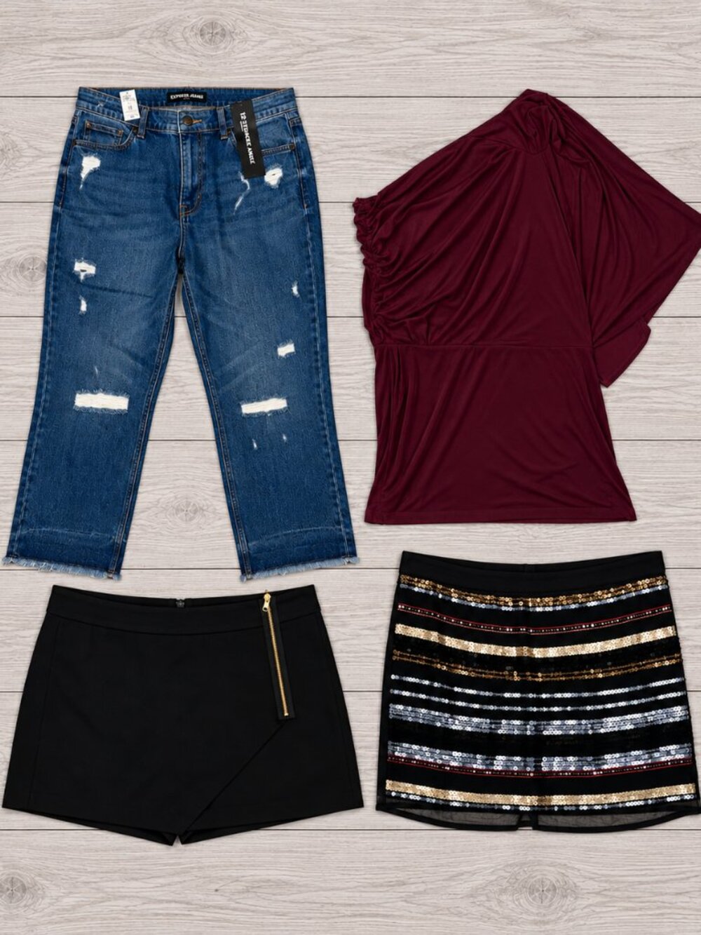Women’s Size 12 Clothing Bundle Express NWT Jessica Simpson Nicole Miller Rock &